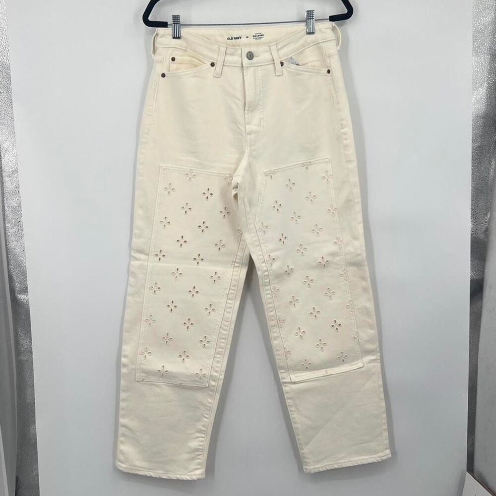 Old-navy Women's Cream and Yellow Jeans